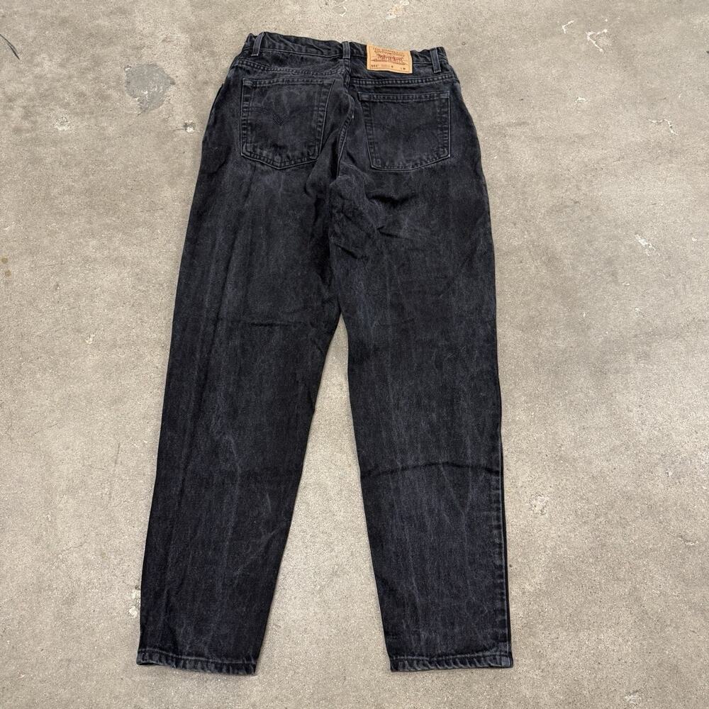 Vintage Levis 551 Jeans Womens 29 Black Relaxed Fit Tapered Leg Denim USA 90s